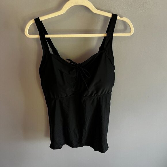 Plus Size Tankini Swimsuit Swim Top Black Hanna Nikole 18W NWT - Picture 2 of 9